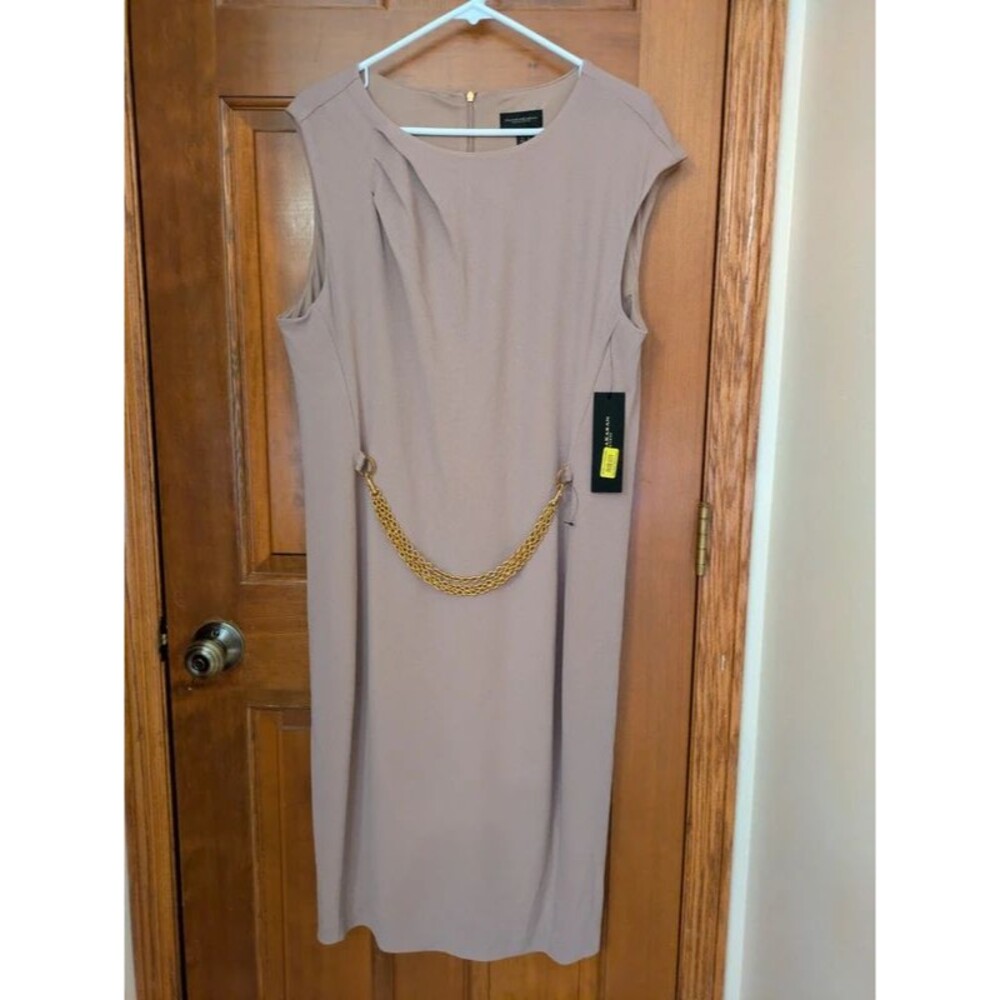 NWT Donna Karan Dress Mushroom Color ~ sz XL